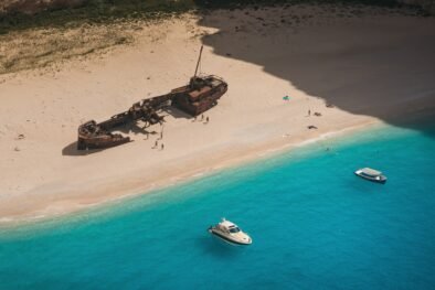 Shipwreck beach in Zakynthos island, Greece